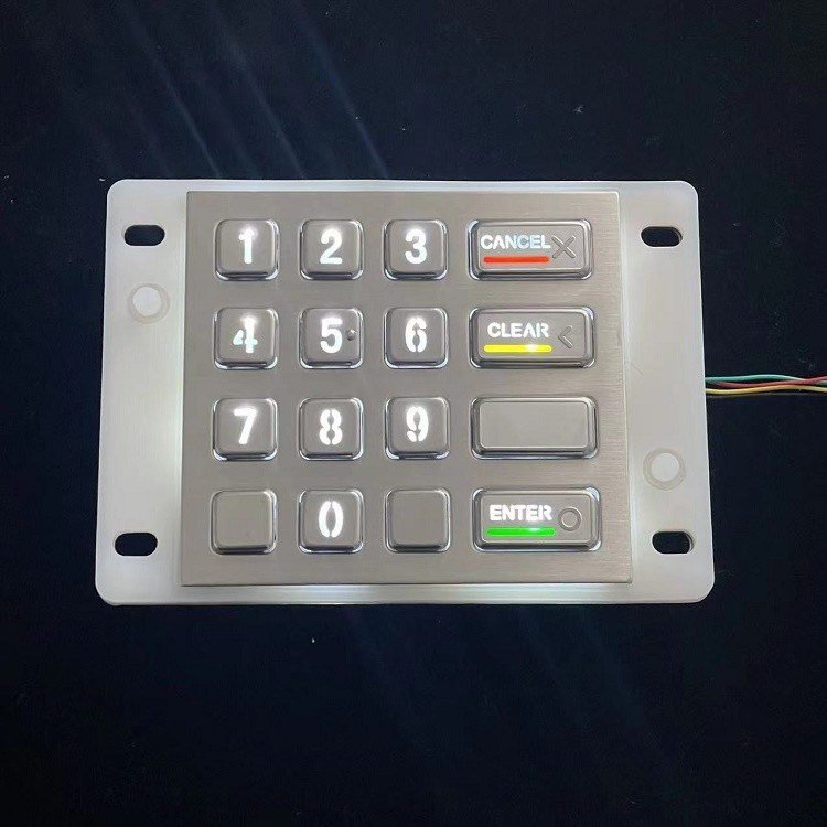 Waterproof Backlit Numeric Keypad Stainless Steel Luminous Metal GZ-B009083,USB tipkovnica